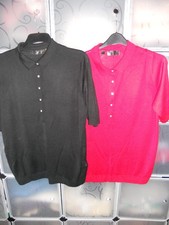 TWO BON PRIX  LADIES  POLO STYLE SHORT SLEEVE JUMPERS SIZE XL