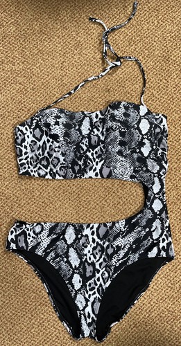 Black white snake print - black/white,