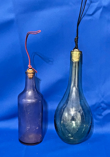 Vintage blown glass bottles - blown,