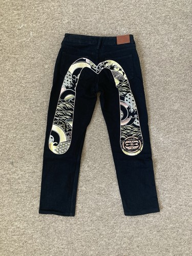 Evisu men black jeans size - men's,