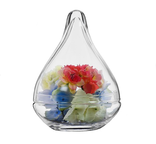 Glass teardrop jar clear - glass,