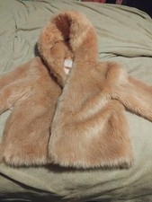 Lovely Baby Pink Hooded Faux Fur Lined Jacket. Barbie By Misguided NWOT. Size 8