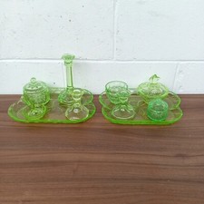 Art Deco Green Uranium Glass