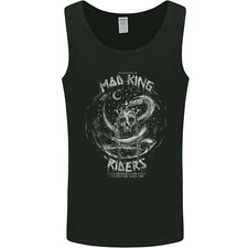 Mad King Riders Motorcycle Biker Motorbike Mens Vest Tank Top