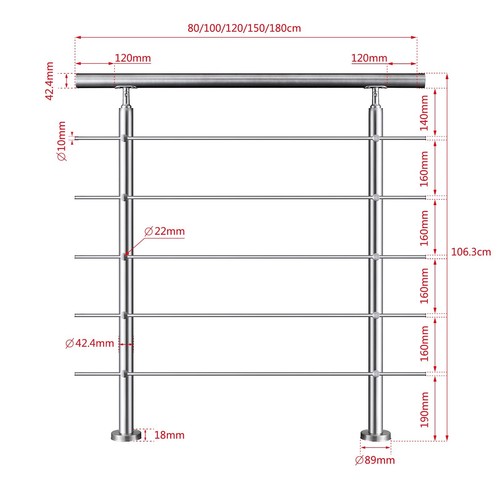 Outdoor indoor handrail with - outdoor,
