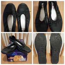 GIRLS/LADIES BLACK BELLAMY LEATHER SHOES UK SIZE 5 EURO 38 NEW WITH ORIGINAL BOX