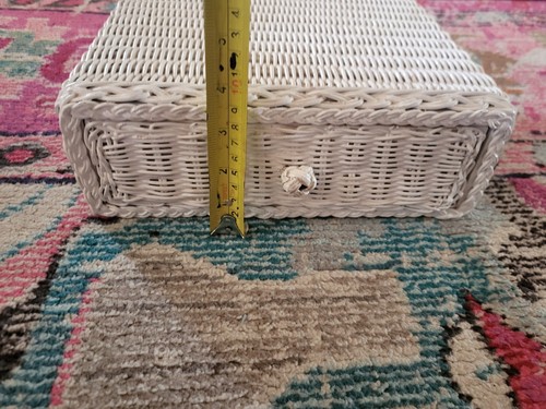 Vintage heavy white wicker