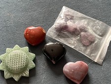 Natural Crystal Hearts & Crystal Sunflower