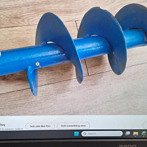 Blue steel post - blue, auger
