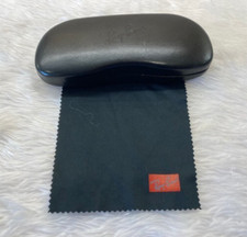 Used- Ray Ban small black glasses / sunglasses case & cloth -proceeds to charity