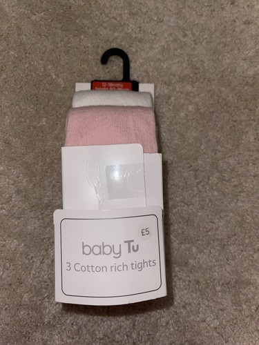 Baby girl white pink - white, tights