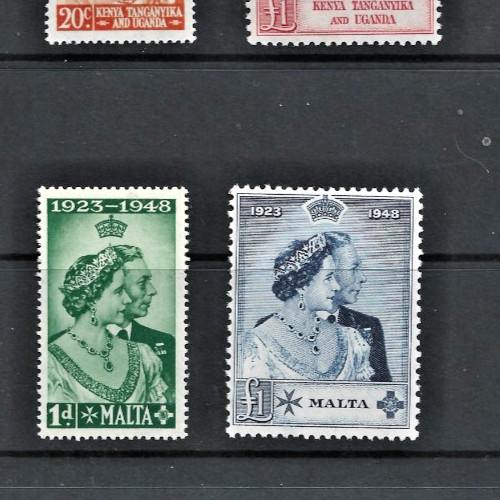 George 6th stamps 1948 - 1948, silver