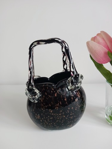 Vintage black gold flecked - vintage,