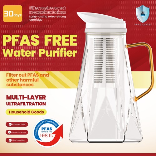 Glass water filter jug 1 - water,