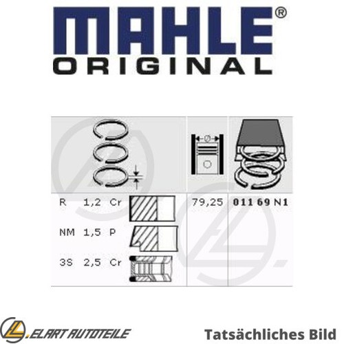 Piston ring kit for opel - 4x,