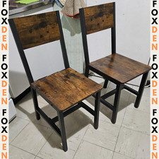 Industrial Dining Chair Set 2