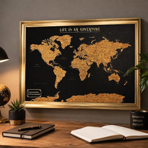 World travel map pin - map,