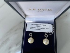 10mm Pearl & Diamond Earrings