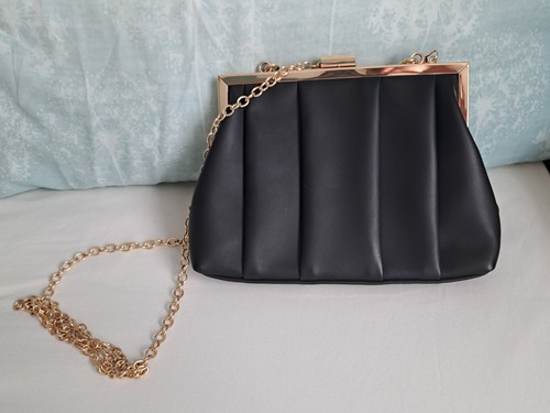 Primark black and gold handbag - and,