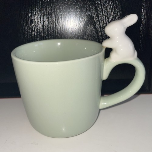 Green rabbit handle ceramic - rabbit,