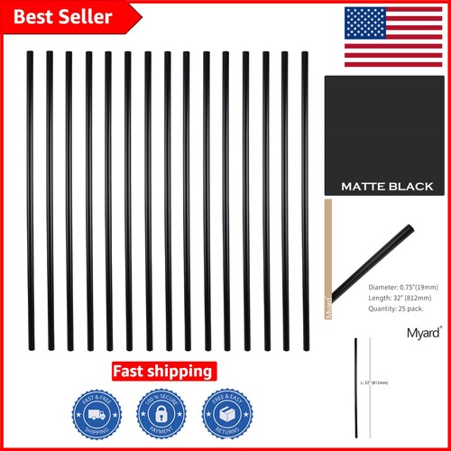 Matte black inch - matte, round