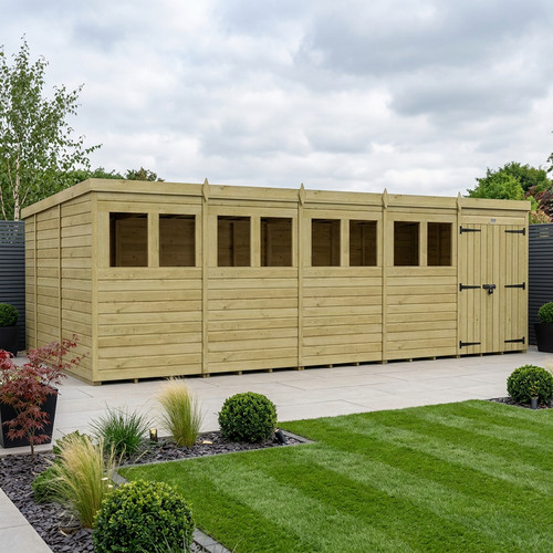 Pent shed double door - -, all