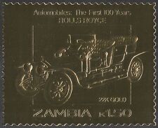 Zambia GOLD ROLS ROYCE/Cars/Motoring/Transport/Motors/Classic/Vintage 1v (s4169)