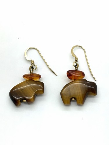 Hand carved zuni bear - hand,