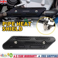 Exhaust Muffler Pipe Heat Shield Cover Heel Guard Universal Black Motorcycle UK.
