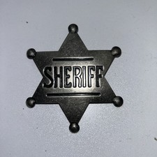 Sheriff Metal Pin Badge with Secure Locking Back