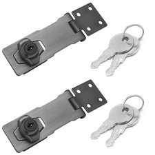 2PCS 4 Inch Keyed Hasp Locks
