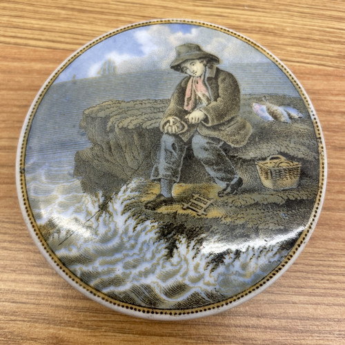 Prattware small pot lid the - pot,