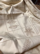 BEIGE LEAF TABLECLOTH 68”