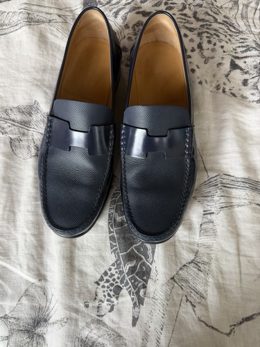 Hermes blue leather - -,