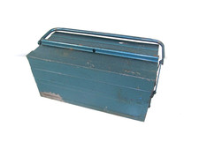 Vintage Ital Steel Fold Out Cantilever Tool Box 43 x 20 x 20    #W8