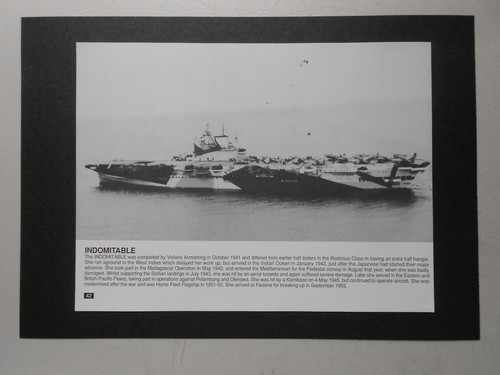 Naval print hms indomitable - naval, print-