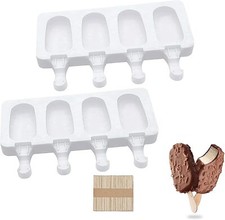 Silicone Ice Cream Mould Popsicle Lolly Frozen Dessert Maker Cakesicles Tray 