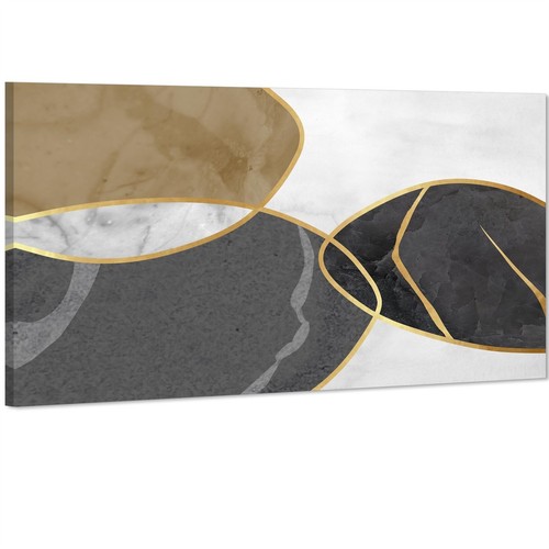 Abstract grey gold stones - gold,