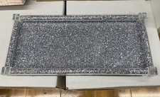 Full Crushed Diamond Crystal Filled Tray for Tea Coffee Sugar Jars 40x20 Cm