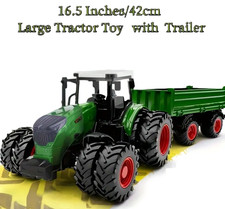 Large 8 Wheeled Tractor & 4 Wheeled Tipping Dropeside Trailer Set 