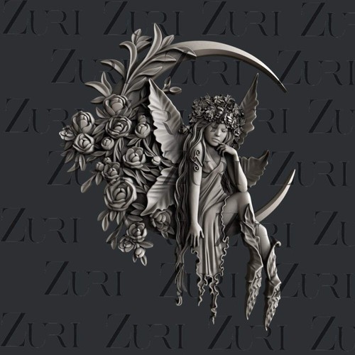 Moon fairy zuri designs inc - moon, fairy-