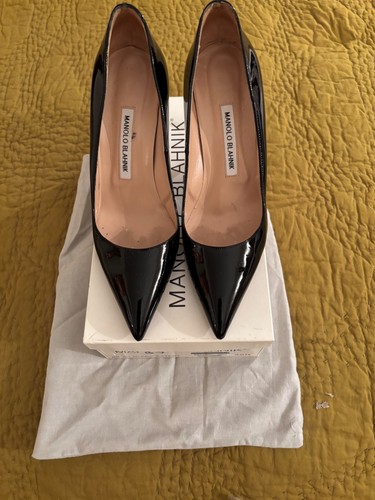 Manolo blahnik patent black - blahnik,