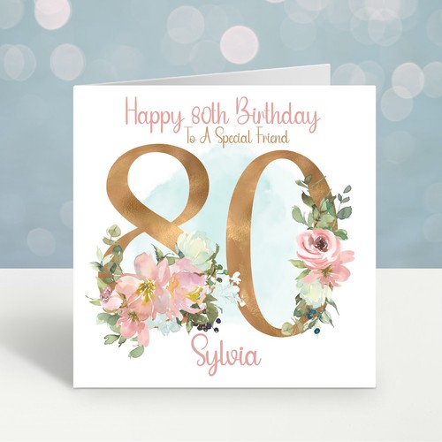 Personalised 80th birthday - 80th,