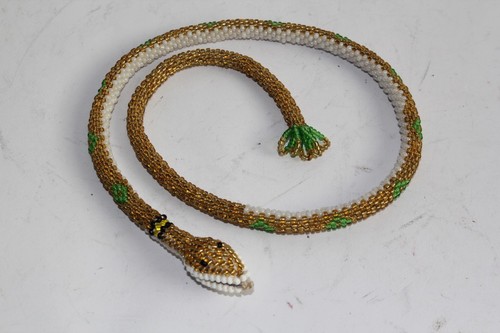 Glass beaded snake - glass, turkey