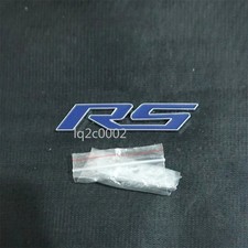 1x Silver Blue Chrome RS Metal