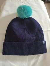 Joules Navy Bobble Hat New No Tag