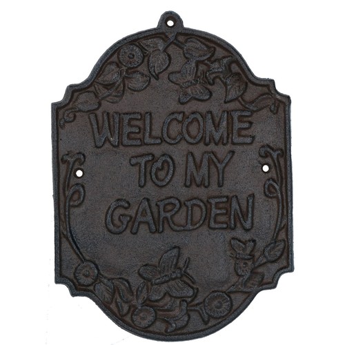 Welcome garden cast iron - my,