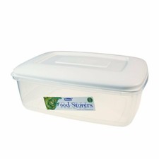 Whitefurze 3 Ltr Rectangular Food Storage Lunch Box Container Tub Sandwich Cake