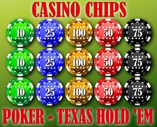 POKER CHIPS - CASINO - MONTE