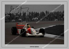 AYRTON SENNA SIGNED F1 LIMITED EDITION MEMORABILIA  A4 AUTOGRAPH PHOTO PRINT 